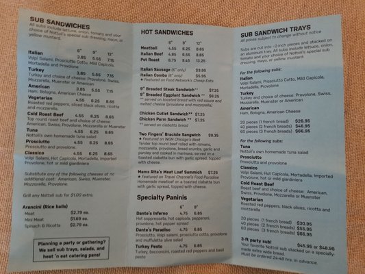 Menu photo 6 The Original Nottoli & Son Chicago, IL Menu photo 6 The Original Nottoli & Son Chicago, IL