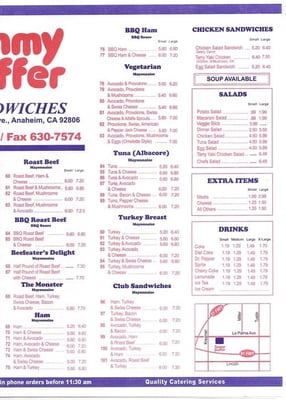 Menu photo 7 Tummy Stuffer 101 Sandwiches Anaheim, CA Menu photo 7 Tummy Stuffer 101 Sandwiches Anaheim, CA