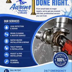 Aaron's Plumbing & Rooter - Plumbing done right!