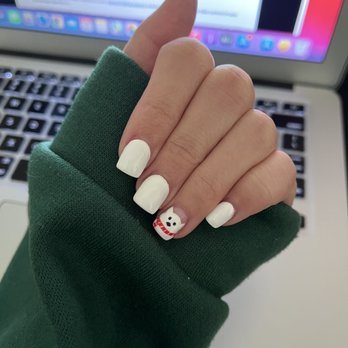 Sun Nail Spa - Acrylic Gel Nail with a little holiday design - Nail Salons Near Me - Las Vegas, Nevada Sun Nail Spa - Acrylic Gel Nail with a little holiday design - Nail Salons Near Me - Las Vegas, Nevada
