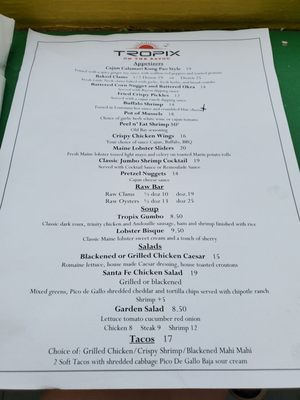 Menu photo 3 Tropix on the Bayou Freeport, NY Menu photo 3 Tropix on the Bayou Freeport, NY