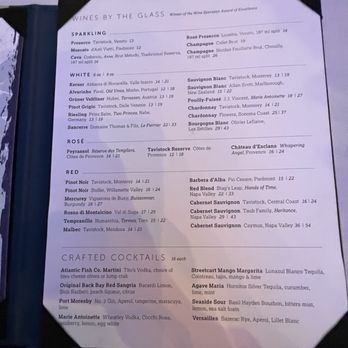 Atlantic Fish - Drinks menu October 2023 - Seafood Near Me - Boston, Massachusetts