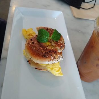 Romancing the Bean Cafe - Bagel breakfast sandwich - Coffee & Tea Near Me - Burbank, California Romancing the Bean Cafe - Bagel breakfast sandwich - Coffee & Tea Near Me - Burbank, California