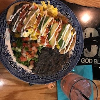 Waterloo - Huevos Ranchero with a Hound Dog drink. Yummy! - Burgers Near Me - Louisville, Colorado