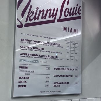 Skinny Louie - The simple menu... perfect choices - Burgers Near Me - Dania Beach, Florida Skinny Louie - The simple menu... perfect choices - Burgers Near Me - Dania Beach, Florida