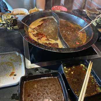 Squares Hot Pot - Our setup! - Szechuan Near Me - Plano, Texas