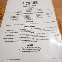 O Coche - Menu 2023