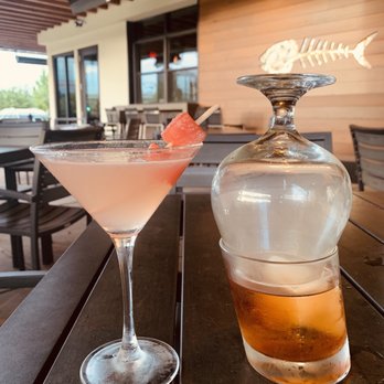Bonefish Grill - Fresh Watermelon Martini and a Smoked Old Fashioned - Seafood Near Me - Brentwood, Missouri