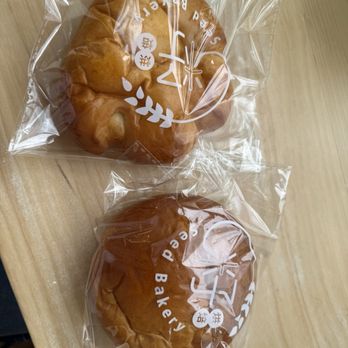 Seed Bakery - Custard bun (left) cha shu bun (right) - Bakeries Near Me - Watertown, Massachusetts
