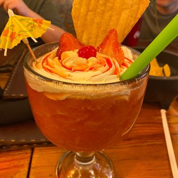 Maria Bonita - The strawberry daiquiri. Skip it, all hype. Non-alcoholic - Mexican Near Me - Orem, Utah