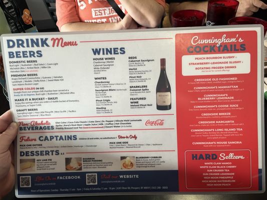 Menu photo 6 Cunningham's Creekside Prospect, KY