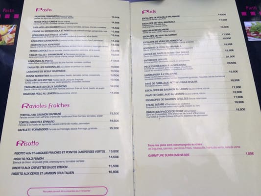 Menu photo 3 Table Italienne Senlis, 60 Menu photo 3 Table Italienne Senlis, 60