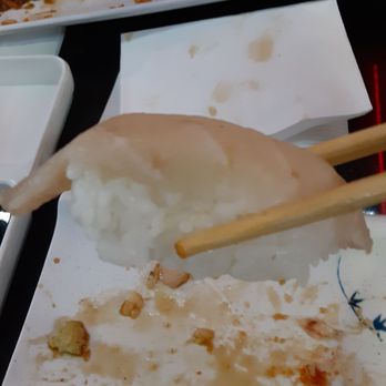 Love Sushi - A piece of nigiri, pardon the plate - Sushi Bars Near Me - Bakersfield, California