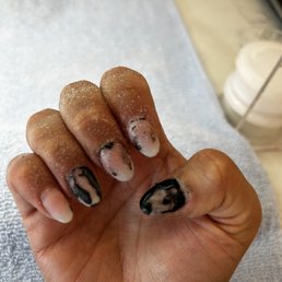 Horrible nails this was before she begrudgingly "fixed them" Horrible nails this was before she begrudgingly "fixed them"