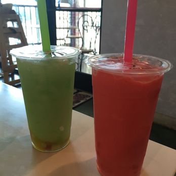 Cafe Oasis - Kiwi slush and watermelon slush with tricolor jelly - Asian Fusion Near Me - Oklahoma City, Oklahoma Cafe Oasis - Kiwi slush and watermelon slush with tricolor jelly - Asian Fusion Near Me - Oklahoma City, Oklahoma