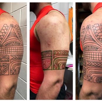 Skin Design Tattoo - Brooklyn - Session #1 progress 4hours - Tattoo Near Me - Brooklyn, New York