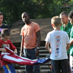 Sherwood Forest - The daily flag-lowering ceremony.