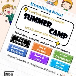 Nihao - Sign up for our summer camp !