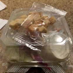 Gallagher's Pizza - Green Bay - Those sure look like croutons after she assured me it would not have any.
