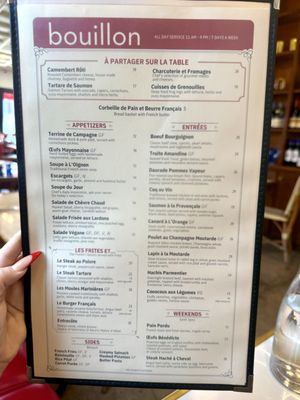 Menu photo 1 Bouillon MOULIN Newport Beach, CA Menu photo 1 Bouillon MOULIN Newport Beach, CA