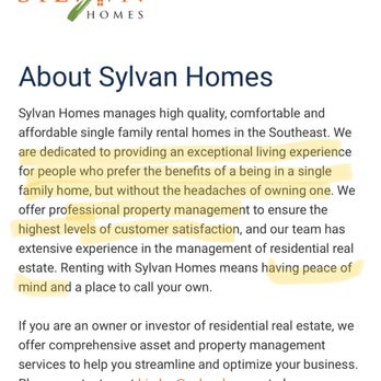 Sylvan Homes - Very misleading website and is a bait and switch tactic. - Property Management Near Me Sylvan Homes - Very misleading website and is a bait and switch tactic. - Property Management Near Me