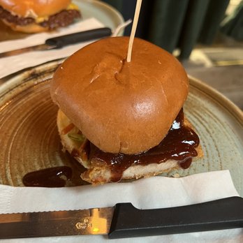 Rocks & Drams - KFC sandwich - Cocktail Bars Near Me - Ventura, California