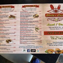 Shorty's Cuisine - Menu