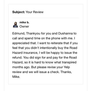 Midas - Tell Mike I will not change an honest review for a $30 refund I'm rightfully owed. - Tires Near Me - Racine, Wisconsin