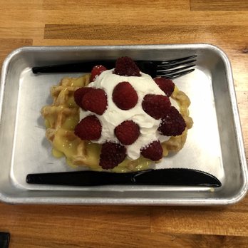 Waffle Love - Raspberry custard (5 stars) - Waffles Near Me - Round Rock, Texas Waffle Love - Raspberry custard (5 stars) - Waffles Near Me - Round Rock, Texas