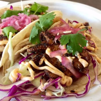 Word on the Street - Shark taco (thresher) and Pulpo taco (octopus). - Food Trucks Near Me - Talent, Oregon