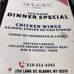 Out of Town Bistro - Menu special