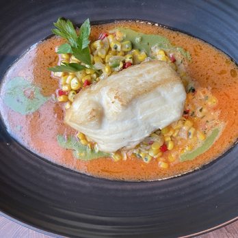 Water Grill - Bellevue - Outstanding pan seared halibut but I wish I had taken a picture of the crab cake. The sauce that came with this halibut was to die for. - Seafood Near Me - Bellevue, Washington