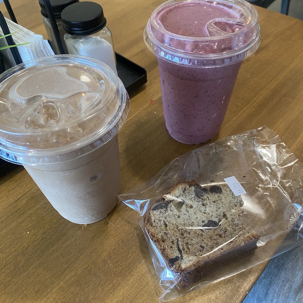 Virtue Juice + Coffee - Mocha Shake & PB shake. Banana nut slice - Juice Bars & Smoothies Near Me - Vacaville, California Virtue Juice + Coffee - Mocha Shake & PB shake. Banana nut slice - Juice Bars & Smoothies Near Me - Vacaville, California
