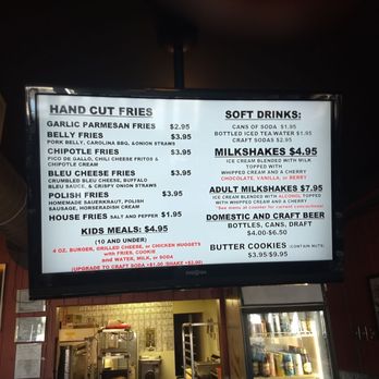 BRGRBELLY - Menu - Burgers Near Me - Chicago, Illinois