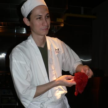 NAOE - Chef Cory shows us an ikra sack - Japanese Near Me - Miami, Florida