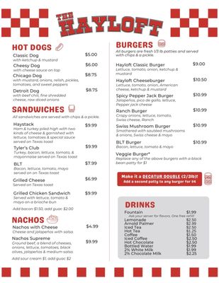 Menu photo 4 Hayloft Decatur, MI
