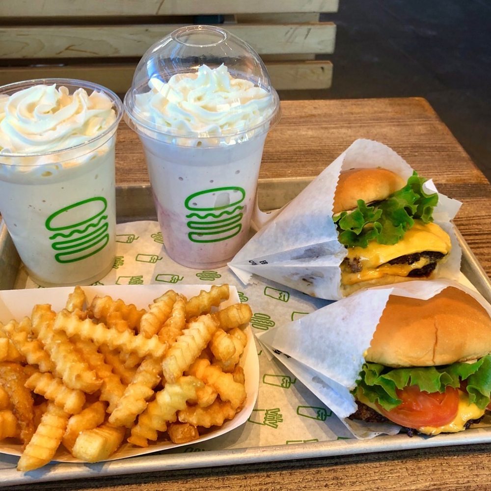 Shake Shack Lexington - Shack burger w/fries & bourbon caramel milkshake & Strawberry Milkshake - Fast Food Near Me - Lexington, Kentucky Shake Shack Lexington - Shack burger w/fries & bourbon caramel milkshake & Strawberry Milkshake - Fast Food Near Me - Lexington, Kentucky