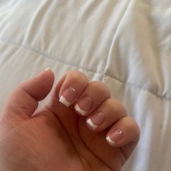 Royal Nails - French Nails with regular polish.