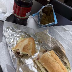 Hell's Kitchenette Gourmet Deli - Hot Pastrami Sandwich, Coke Zero, chips