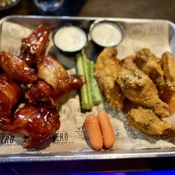 Vero Chicago Pizza - Wings! Hot BBQ Buffalo & Garlic Parm