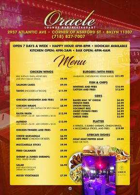 Menu photo 4 Oracle Lounge Brooklyn, NY