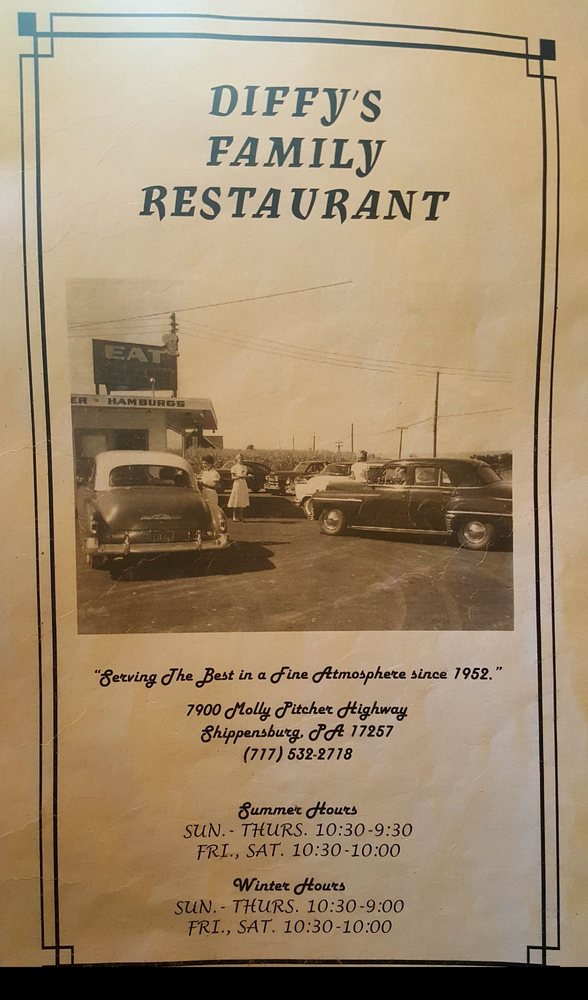 Food from Diffy's Family Restaurant