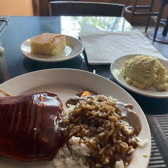 District - BBQ Salmon, rice and gravy, potato salad and cornbread - Bars Near Me - Portsmouth, Virginia District - BBQ Salmon, rice and gravy, potato salad and cornbread - Bars Near Me - Portsmouth, Virginia