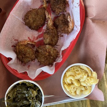 Fat Boyz - Coconut shrimp, Grandma Collard Greens, Smoked Mac and Cheese - Barbeque Near Me - Deerfield Beach, Florida Fat Boyz - Coconut shrimp, Grandma Collard Greens, Smoked Mac and Cheese - Barbeque Near Me - Deerfield Beach, Florida