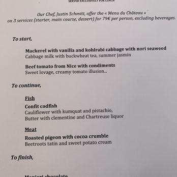 Château Eza - Menu- Chateau Eza - French Near Me - Èze, 06