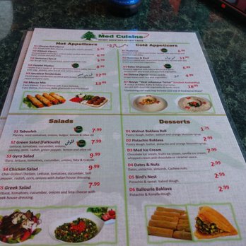 Med Cuisine - Menu - Mediterranean Near Me - Tucson, Arizona Med Cuisine - Menu - Mediterranean Near Me - Tucson, Arizona