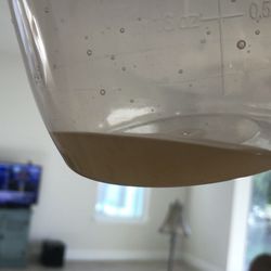Water from clogged filter