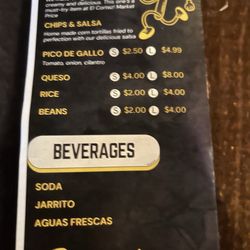 El Cortez - Menu