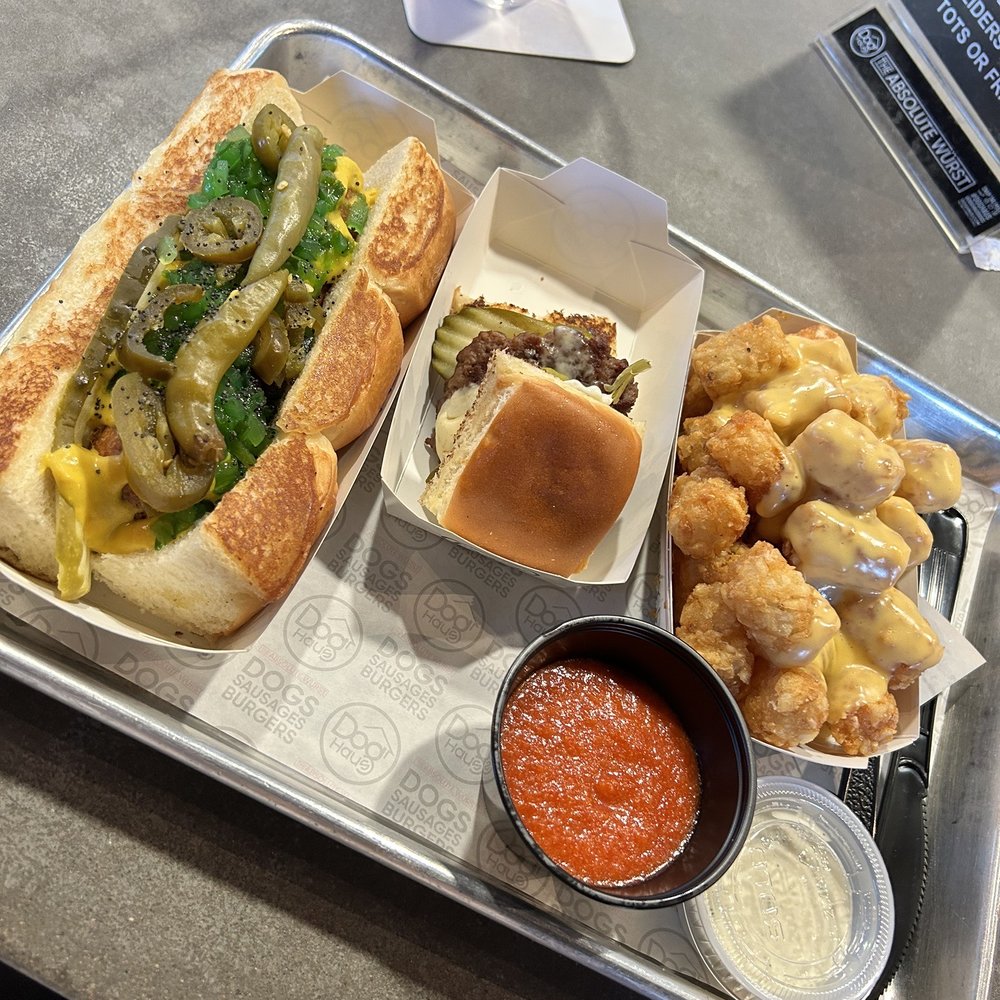 Dog Haus Biergarten - Richardson - TOOO CHI w/BEYOND BRAT, beyond IMPOSSIBLE SLIDER & CHEESE TOTS! - Burgers Near Me - Richardson, Texas Dog Haus Biergarten - Richardson - TOOO CHI w/BEYOND BRAT, beyond IMPOSSIBLE SLIDER & CHEESE TOTS! - Burgers Near Me - Richardson, Texas