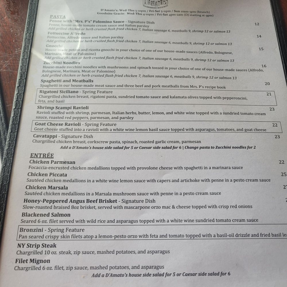 D'Amato's - Menu - Italian Near Me - Royal Oak, Michigan D'Amato's - Menu - Italian Near Me - Royal Oak, Michigan